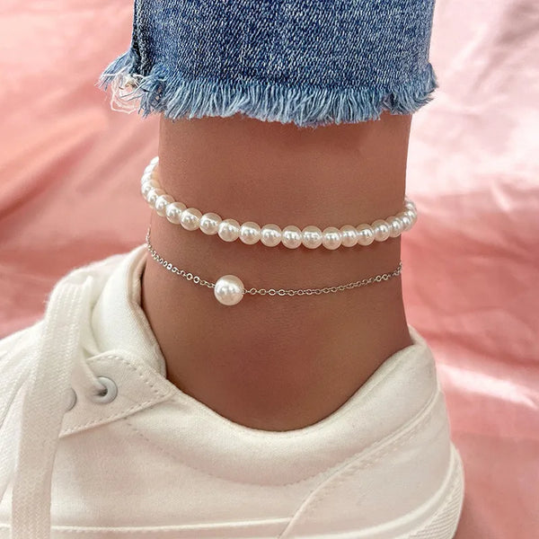 Fashion Pearl Anklet For Wome