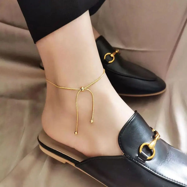 Adjustable Pull-Out Chain Anklet